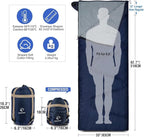 REDCAMP Ultra Lightweight Sleeping Bag for Backpacking, Hiking, Comfort for Adults Warm Weather, with Compression Sack
