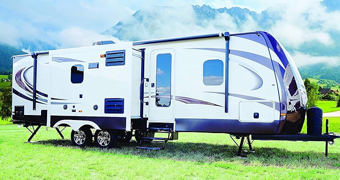 Lippert PSX1 High-Speed RV Power Stabilizer Jack System, Black Waterproof Switch Kit, Automatic Adjustment, Heavy-Gauge Powder-Coated Steel Frame, Up to 30" Extension - 298707