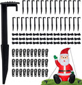 30 Sets Inflatable Ground Stakes and Tethers, 5.7" Yard Inflatable Plastic Stakes Heavy Duty with Hooks and Ropes, Christmas Camping Tent Stake for Outdoor Yard Inflatable Accessories Halloween Decor