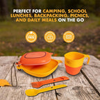 UCO 6-Piece Camping Mess Kit with Bowl, Plate, Collapsible Cup, and Switch Camping Spork