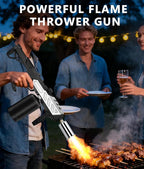 Powerful Propane Torch with Detachable Design, Kitchen Blow Torch Gun with Adjustable Flame, Torch Burner Flamethrower for BBQ, Charcoal Lighter, Campfire, Weeding (Tank Not Included)