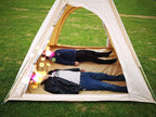 Free Space Outdoor 100% Cotton Canvas Waterproof Pyramid-Shaped Camping Tent (Beige, 2.15meters)