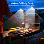 2 Pcs Rechargeable 5000lm LED Work Light BBQ Grilling Accessories with Magnetic Base, 180° Rotate Mechanic Grill Light for Car Repair, Emergency, Camping, Outdoor & Mechanics Tools