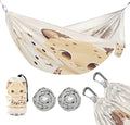 Small Leopard Snowman Camping Hammocks with Hanging Rope Indoor Hammock for Outside Beach Patio Garden
