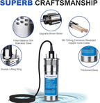 ECO-WORTHY 12V DC Solar Well Pump Kit – 200W Solar Panel Included, Submersible Water Pump, Portable Well Pump for Off-Grid Areas, Deep Wells, Irrigation, Water Tank Filling