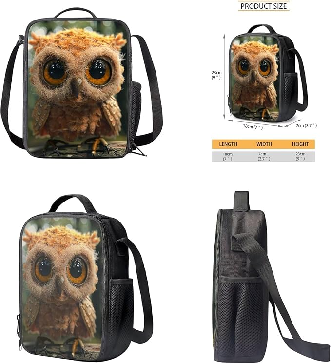 Owl Backpack for Boys 4-6 Toddler School Backpack 3-4 Boys with Lunch Bag and Pencil Case Lightweight Hiking Rucksack for Travel Back Bags with Water Bottles Pockets