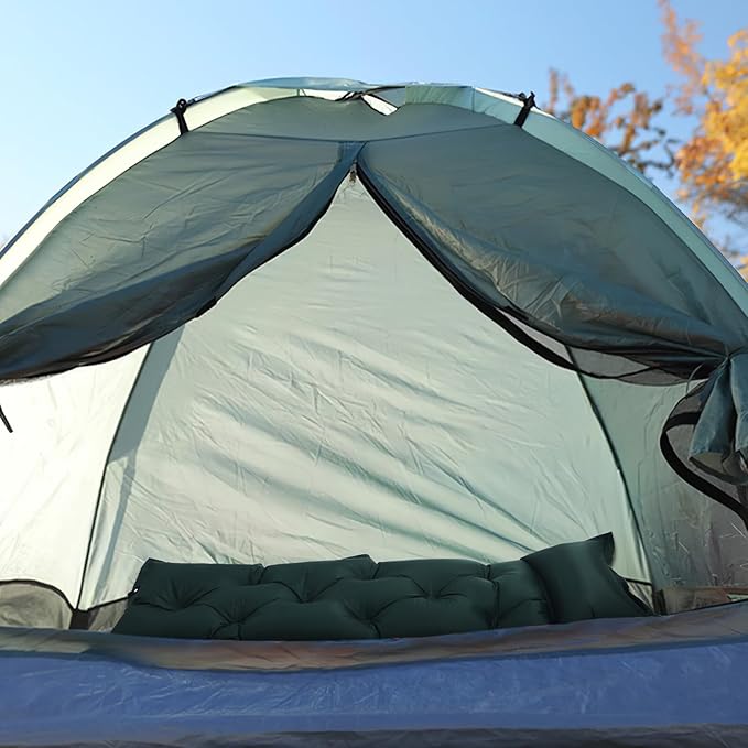 Yardwe Self-Inflating Camping Mat 185x60x2.5cm Military Green Lightweight Outdoor Sleeping Pad for Backpacking Hiking and Travel