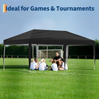 Garvee 10x10 Pop Up Canopy Tent, Heavy Duty Commercial Instant Shelter with One-Person Setup, UPF 50+ Waterproof, 100 Sq Ft Shade for Outdoor Events, Camping, Farmers Market
