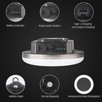 Rechargeable LED Camping Lantern – Tent Light with 3 Modes & Stepless Dimming, USB-C Fast Charge, IPX5 Waterproof, Magnetic Hook, Portable for Glamping, Emergency, Hiking & Power Outages