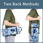 Golf Cooler Bag Plus Ice Pack Soft Sided Insulated Cooler Bag- Holds 6 Pack of Cans or 2 Wine Bottles - Grey Camo Golf Beer Sleeve Black Fits Discreetly in Golf Bags