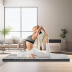 Tangkula Memory Foam Sleeping Pad, Roll Up Floor Mattress with Carry Bag, Non-Slip Bottom, Guest Floor Folding Bed for Sleepover, Portable Camping Mattress for Indoor Outdoor Car Travel Cot Tent