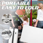 Camp Field 6ft Heavy Duty Portable Table, Folding Table for Indoor & Outdoor Picnic & Card Table for Picnic, Party, Camping. (White, 6FT)