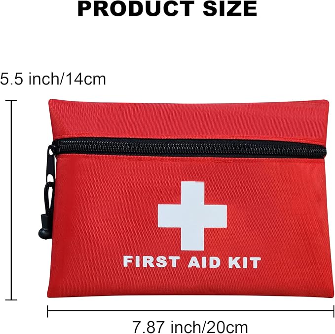 AOUTACC 12pcs Mini First Aid Kit Empty Pouch Bag with Zippered for Emergency at Home, Office, Car, Outdoors, Boat, Camping, Hiking