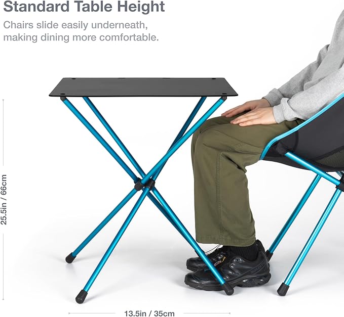 Helinox Café Table Dining Height Portable Camping Table, Coyote Tan