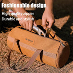 Tent Stakes Bag-Double Layer Thickened,Tent Pole Pegs Bag,Tent Camping Accessories Storage Bag,Canvas Tool Bag Organizer with Zipper for Outdoor,Hiking,(Brown35CM)