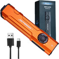 JETBeam E26 Rechargeable EDC Flat Flashlight 4 Constant Brightness Modes+Strobe+1300mW UV+Green Beam Combo,1800 Lumens Portable Pocket Lights,IPX-8,Triple Sources for Outdoors,Emergency,Working