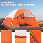 CAMEL CROWN 4/6 Person Tent Waterproof Lightweight Portable Backpacking Tent for Outdoor Camping Hiking