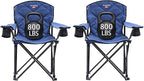 SUNNYFEEL XXL Oversized Camping Chair Heavy Duty 500 LBS for Big Tall People Above 6'4 Padded Portable Folding Sports Lawn Chairs with Armrest Cup Holder & Pocket for Outdoor/Travel/Picnic/Camp