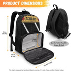 School Bus 17 Inch Kids Casual Backpacks with Insulated Cooler Lunch Compartment Lightweight Elementary Students Knapsack Primary Middle High School Bookbag
