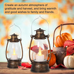 Vintage Lantern Decor, 4-Pack Flickering LED Candle Lantern with Remote Small Sized Lantern Indoor Outdoor Hanging Lanterns for Wedding Centerpiece,Halloween,Christmas,Farmhouse Decorations