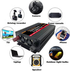 10000W Pure Sine Wave Power Inverter DC 12V 24V 48V 60V to AC 220V for Solar System Solar Panel Home Outdoor RV Camping (Color : 10000w, Size : 60-220v)