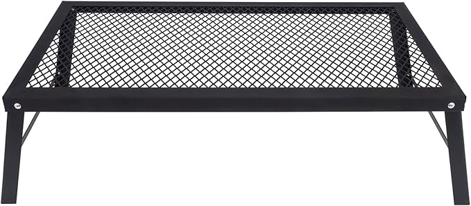 Campfire Grill Grate Over Fire Pit, Folding Campfire Grill Grate Heavy Duty, Fire Pit Cooking Grate for Outdoor Cooking Grill Traveling Picnic