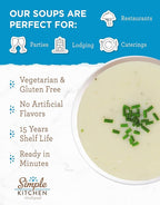 Simple Kitchen Cream Base Soup Mix - 17 Servings for Family Meal Prep, Vegetarian, Gluten Free, Dehydrated & Freeze Dried Survival Food for Camping Meals, Backpacking & Hiking, Survival Kit, Pack of 4