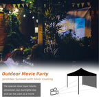 Joramoy Instant Canopy Sidewall 10×10 for Pop Up Tent, Waterproof Sunwall for Straight Leg Canopy with UV Protection, 1 Pack Side Panels Only(10×10, White)