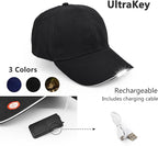 Hands Free Rechargeable LED Baseball Cap Hat for Outdoor Hip Hop Party Holiday