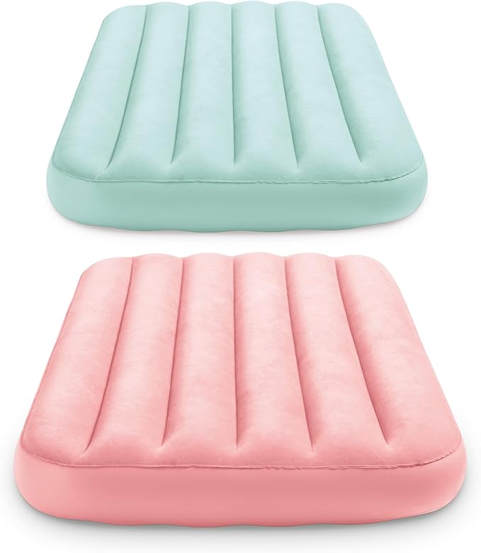 Intex 66803EP Cozy Kidz Inflatable Airbed: Fiber-Tech – Velvety Soft Surface – Carry Bag Included-– Color May Vary-– 34.5" x 62" x 7",(Pack of 6)
