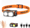 AlpsWolf Magnetic Rechargeable Headlamp - LED with Sensor Motion Camping Headlight, Mechanic Flashlight for Garage/Workshop/Vehicle Maintenance/Emergency/Power Outages(1PC)