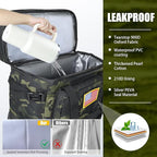 Tactical Backpack Cooler, AYAMAYA Leakproof 40 Cans Soft Cooler Backpack with Handle, Waterproof Insulated Tactical Lunch Box Bag for Work, Beach, Travel, Camping, Picnic, Hiking