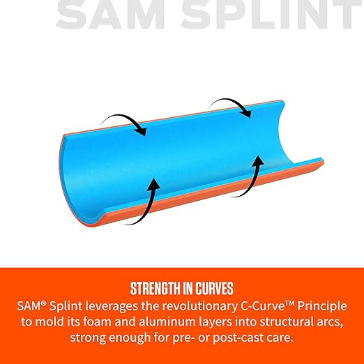 Sam Splint, 36", Orange & Blue