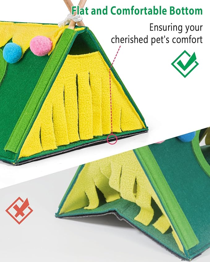 Guinea Pig Hideout, Small Animal Houses and Habitats, Guinea Pig Tent Tunnel Cages for Guinea Pigs, Hamster, Rats, Bunny and Other Small Animals, Guinea Pig Cages Accessories Tube Toys