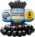 GOEASY0312 Ball Bungee Cords 6 Inch - 50 PCS Bungee Balls with Elastic String for Canopy, Tarp, Straps, Tent, Poles & Wires, for Outdoor & Indoor Activities | GOEASY0312