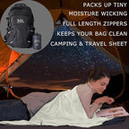 100% Silk Sleep Sack with Zippers on 3 Sides, 87”x43” Large Sleeping Liners for Hotels, Travel & Camping, Multifunctional Travel Sheets (Unzipped:87”x87”) for Adults, Lightweight, All Seasons
