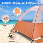 NXONE Beach Tent Sun Shelter with UPF 50+ UV Protection, Lightweight Easy Setup Portable Beach Canopy for Family, Large Space for Beach, Camping & Outdoor, 3/4/6 Person