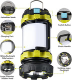 2 Pack Camping Lantern, Outdoor LED Camping Light, Rechargeable Flashlights with 1000LM, 6 Modes, IPX5 Waterproof Portable Emergency Camp Light for Hurricane Survival - Green