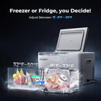 BougeRV 12 Volt Refrigerator 12V Car Fridge 23 Quart Portable Freezer Compressor Cooler 12/24V DC 110~240 Volt AC for Truck Van RV Camper SUV Travel Camping Road Trips Tailgating -7℉~50℉
