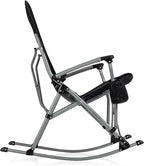 Picnic TIME NCAA Unisex-Adult NCAA Outdoor Rocking Camp Chair, XL Heavy Duty Camping Chair for Adults