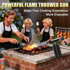 Torch Gun with One-Touch Max Fire, Safety Lock, Blow Torch Gun for BBQ, Grill, Charcoal Lighter, Cooking Flamethrower (Tank Not Included)