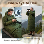 Wearable Sleeping Bag Adult Outdoor & Indoor Sleeping Bags Applicable Temperature 25℉-50℉ Designed for Camping, Hiking, Backpacking, and Other Outdoor Adventures