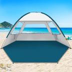 COMMOUDS Beach Tent Sun Shade for 3/4/6/8 Person, UPF 50+ Beach Sun Shelter Canopy Tent, Lightweight, Easy Set Up and Carry