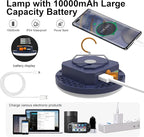 10000mAh Rechargeable Camping Light Insect Not Attract 4000LM Work Light White/Red/Pink/SOS Brightness Stepless Dimming, IP45 Waterproof Tent Light Power Failure for Halloween (Standard)