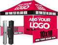Custom Canopy Tent 10x15 with Logo, Personalized Pop Up Vendor Tent Business Tents for Trade Show Events Advertising, Nano Fabric Water Repellent Heavy Duty