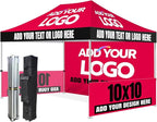 Custom Canopy Tent 10x15 with Logo, Personalized Pop Up Vendor Tent Business Tents for Trade Show Events Advertising, Nano Fabric Water Repellent Heavy Duty