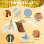 YOLENY Inflatable Tents for Camping, 6-12 Person Blow Up Tent with TPU Skylight, Canopy, Mesh Windows, Stove Jack & Pump, 4 Season Large Inflatable Tent, Waterproof & Windproof