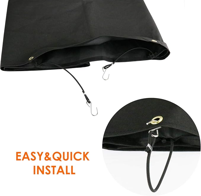 Grisun Patio Cover for Camp Chef 3 Burner Stoves, Waterproof Anti-Fade 3 Burner Stove Cover for PRO90, PRO90X, SPG90B, TB90LW, TB90LWG, TB90LWG15, DB90D, Handles for Easy Lifting, 600D Fabric, Black