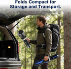 Utility-Grade High-Back Folding Chair — Stable One-Piece Structure, Extended Back Support for Longer Sitting, Reinforced Aluminum Frame, Portable Chair for Camping, RV & Outdoor Use