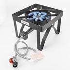 Vivicreate High Pressure Propane Gas Outdoor Burner Stove Cooker Burner Grill 185000 BTU power with Regulator and Hose parrilla de gas estufas de gas para cocinar afuera